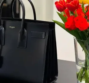 Sac de jour en cuir grainé - petit modèle